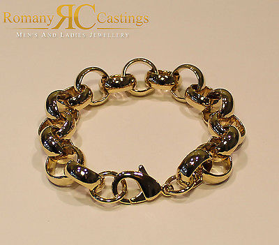 MENS 95 INCH Belcher Bracelet Cast in 9ct Gold 80G Approx Fully  Hallmarked  Romany Gold