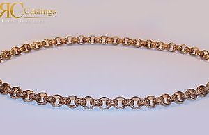 MEN'S 24 INCH 925 Sterling Silver Belcher Chain dipped in 9ct Gold 141g 10mm