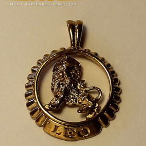 Unisex Zodiac Leo Pendant with a Bale  Made in Jewellers Bronze 9ct dipped